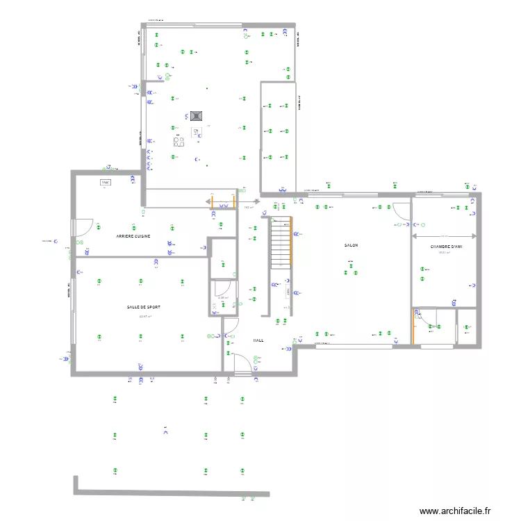 LAMBLIN REZ DE CHAUSSEE. Plan de 