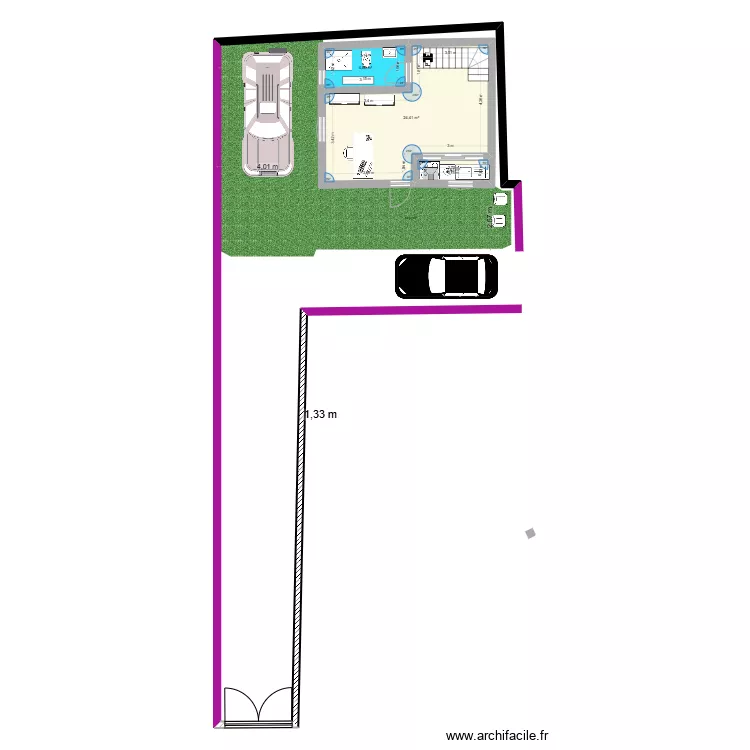 PLAN MAISON ETAGE 7X5. Plan de 