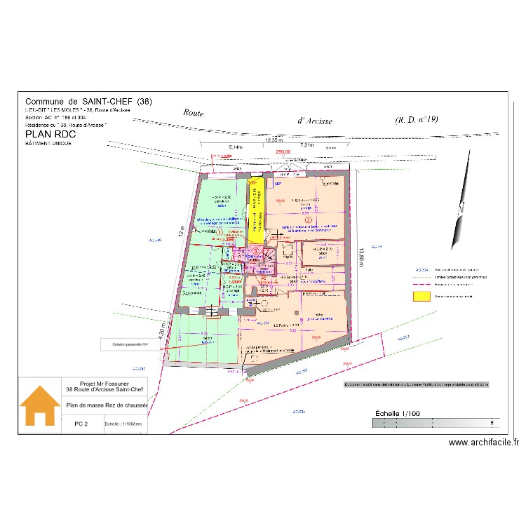 PC 2 plan de masse  RDC Florian. Plan de 0 pièce et 0 m2