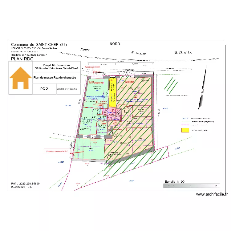 PC 2 plan de masse  RDC Florian. Plan de 