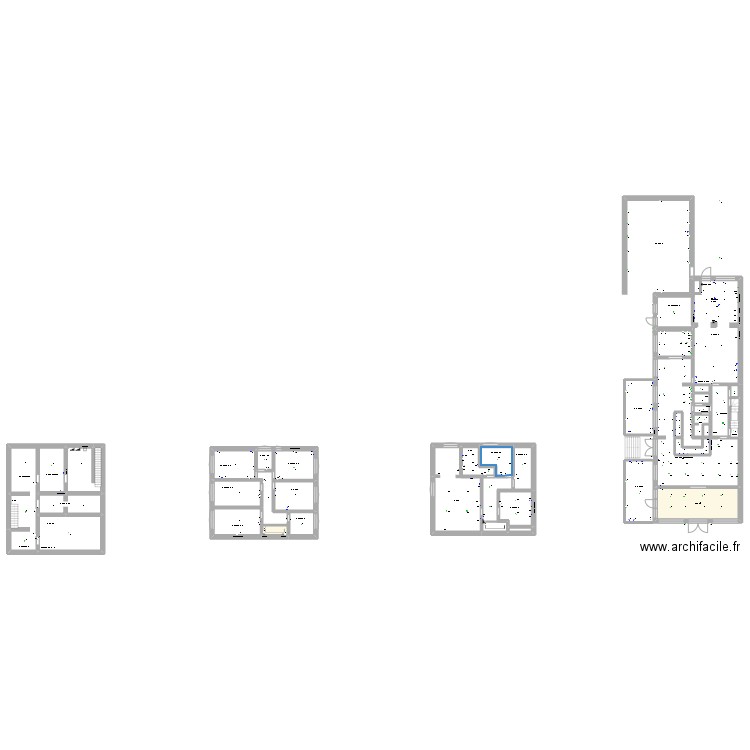 Rez +2. Plan de 24 pièces et 343 m2