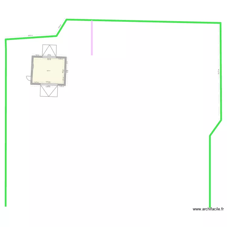 G terrain. Plan de 1  et 25 m²