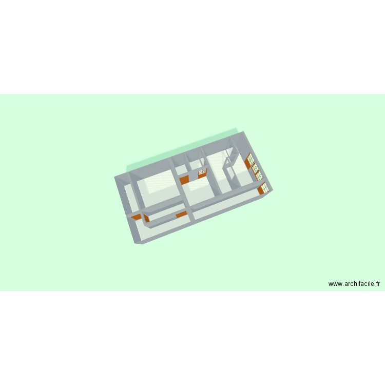 PLAN1. Plan de 9 pièces et 54 m2
