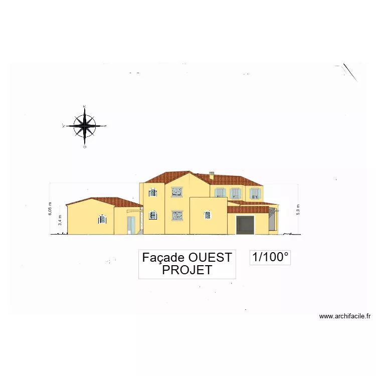 gorguette ouest projet. Plan de 