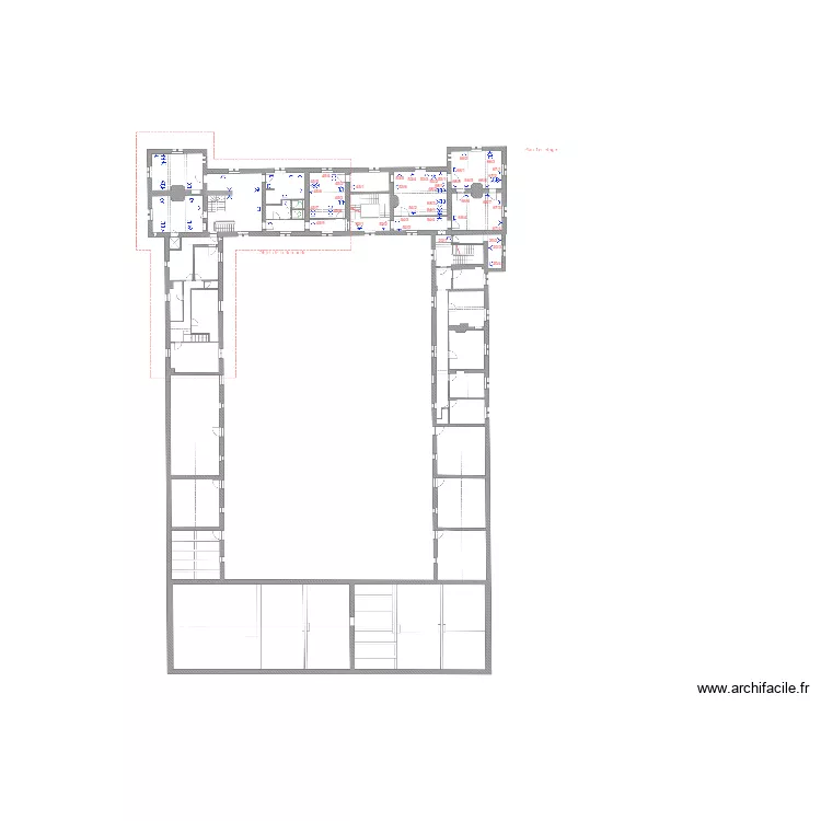 PREMIERE ETAGE PRISES. Plan de 