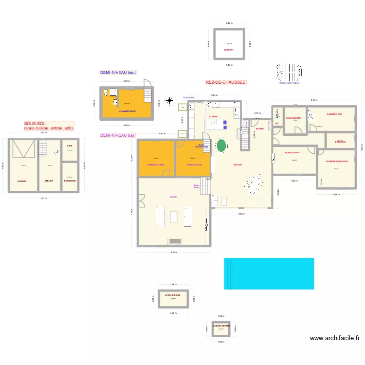 Yosemite Plan G&eacute;n&eacute;ral LOULETTE. Plan de 17  et 317 m²