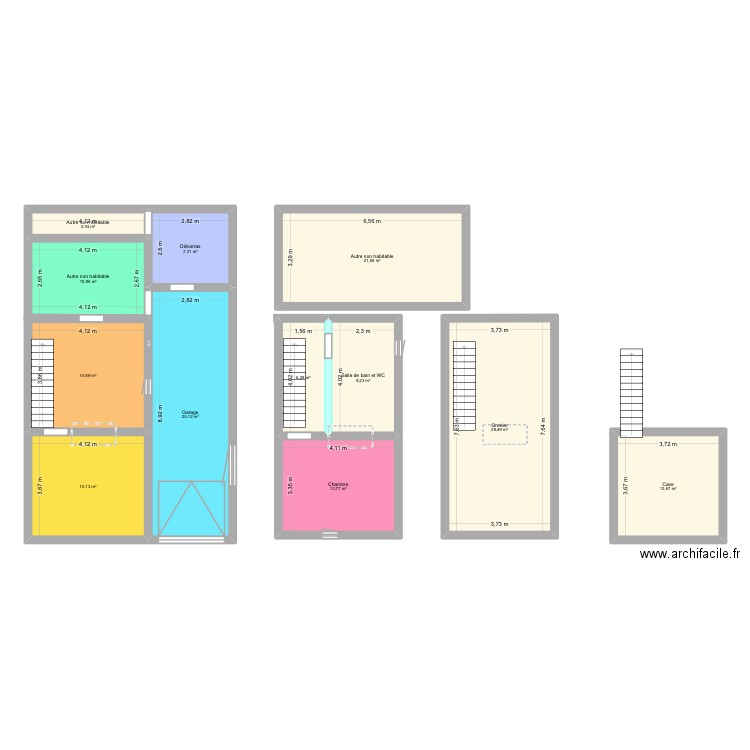 Edouard. Plan de 12 pièces et 171 m2