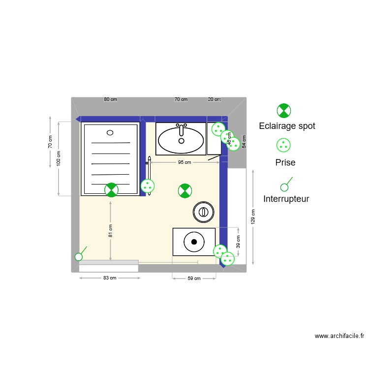 Louis sdb. Plan de 0 pièce et 0 m2