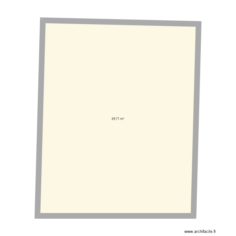 Salle de classe. Plan de 1 pièce et 70 m2