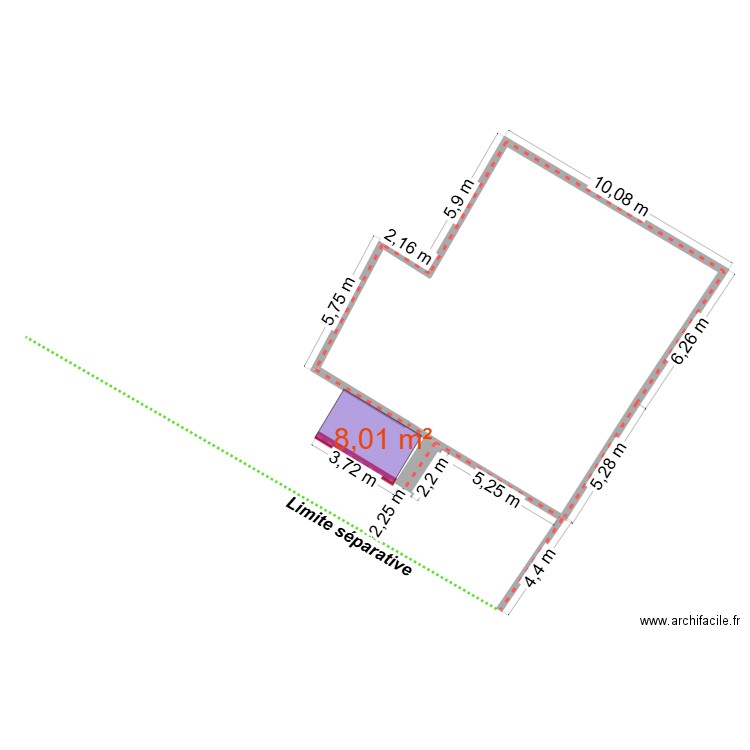 VUE DESSUS. Plan de 0 pièce et 0 m2