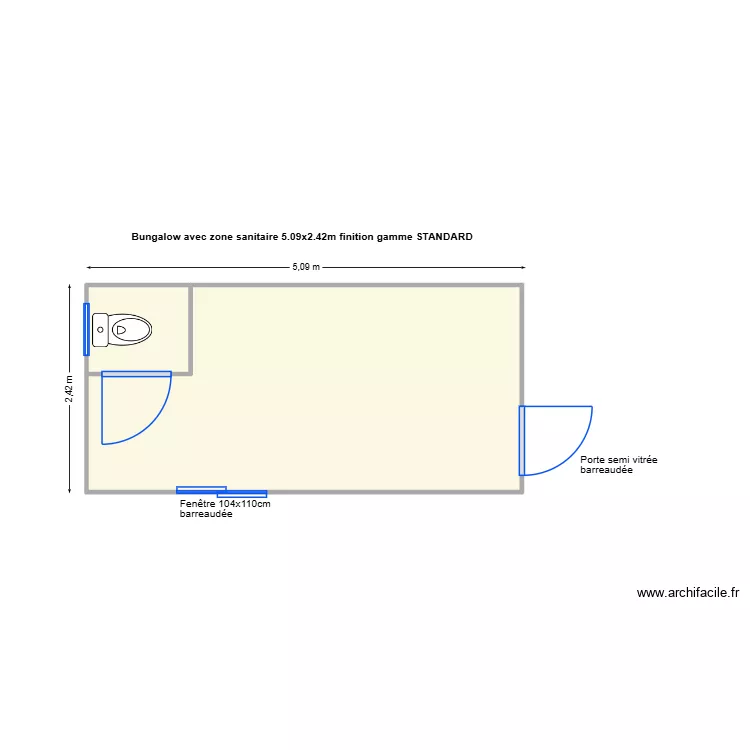 Projet AD CARS. Plan de 2  et 12 m²