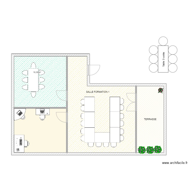 exercice 1. Plan de 4 pièces et 73 m2