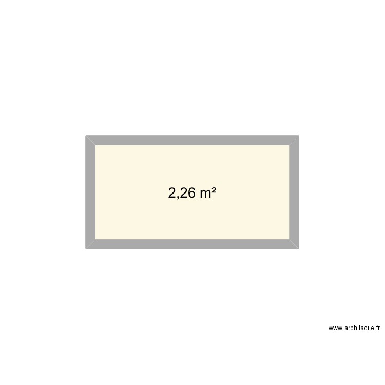 Chambre. Plan de 1 pièce et 2 m2