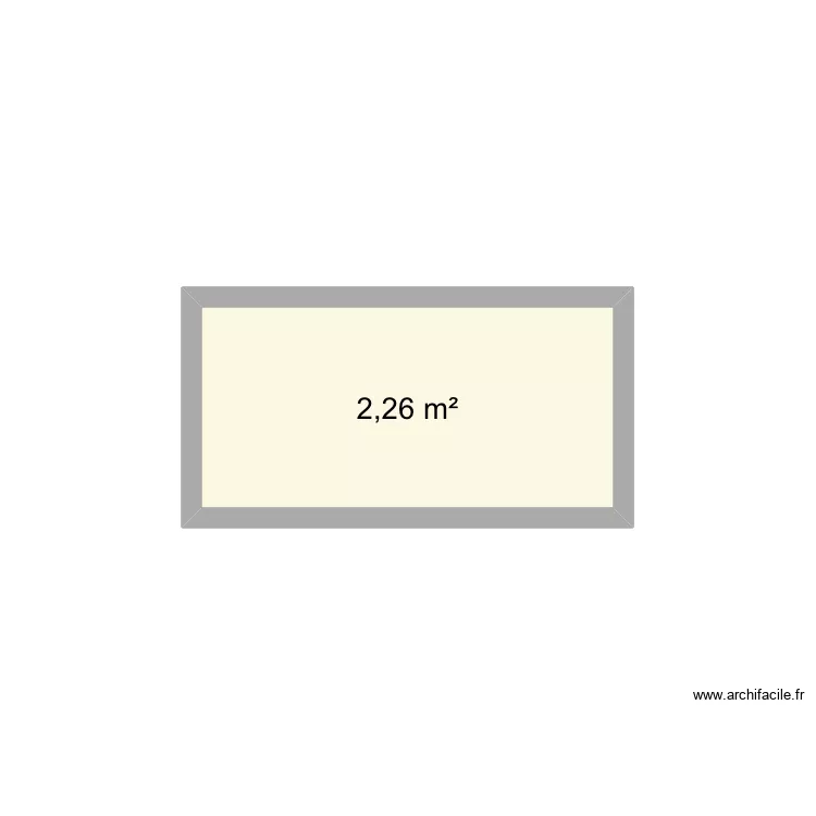 Chambre. Plan de 1 pièce et 2 m²