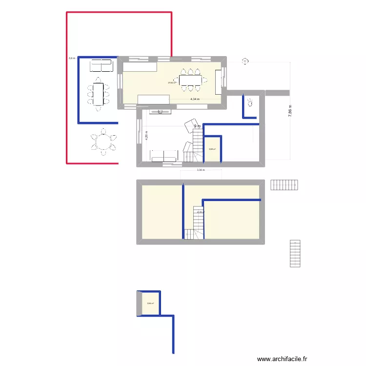 Villard les Cochettes V2. Plan de 