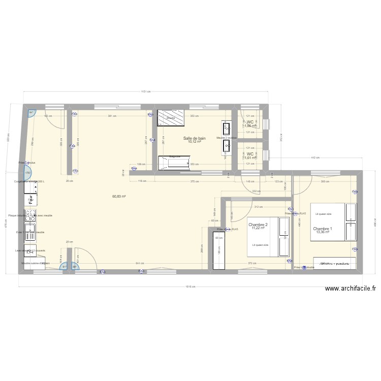 MEZEROLLES 2024 04 28. Plan de 6 pièces et 99 m2