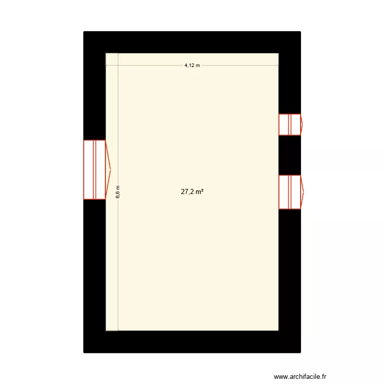 Plan R+1 SCI des champs. Plan de 