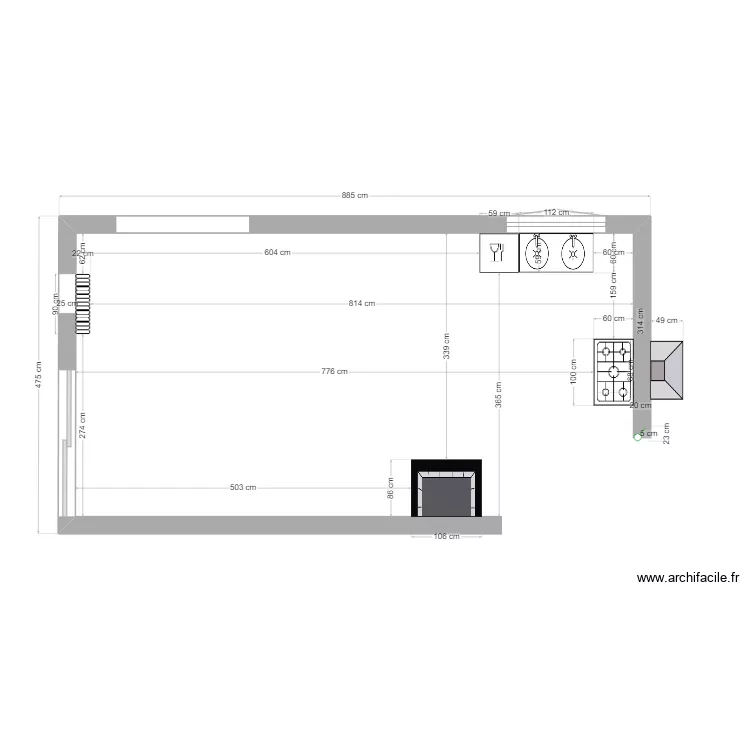 cuisine VIDE. Plan de 