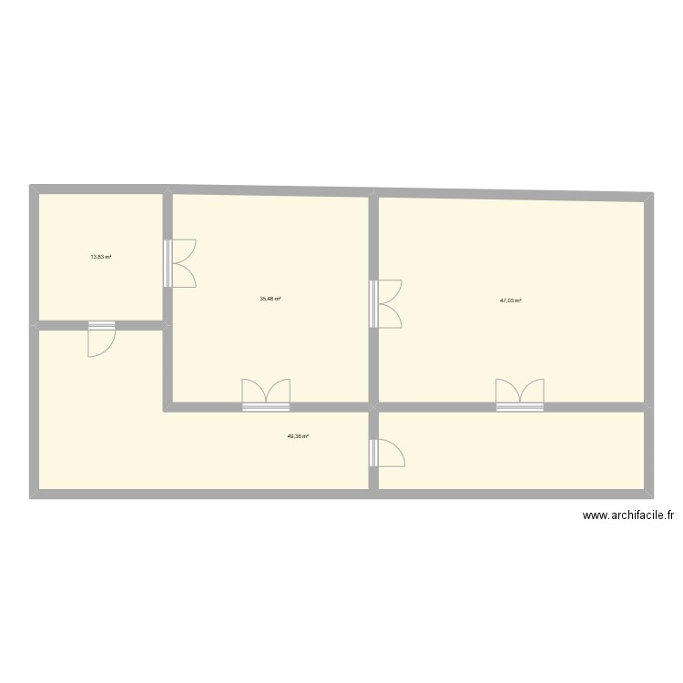 maison. Plan de 4 pièces et 146 m2
