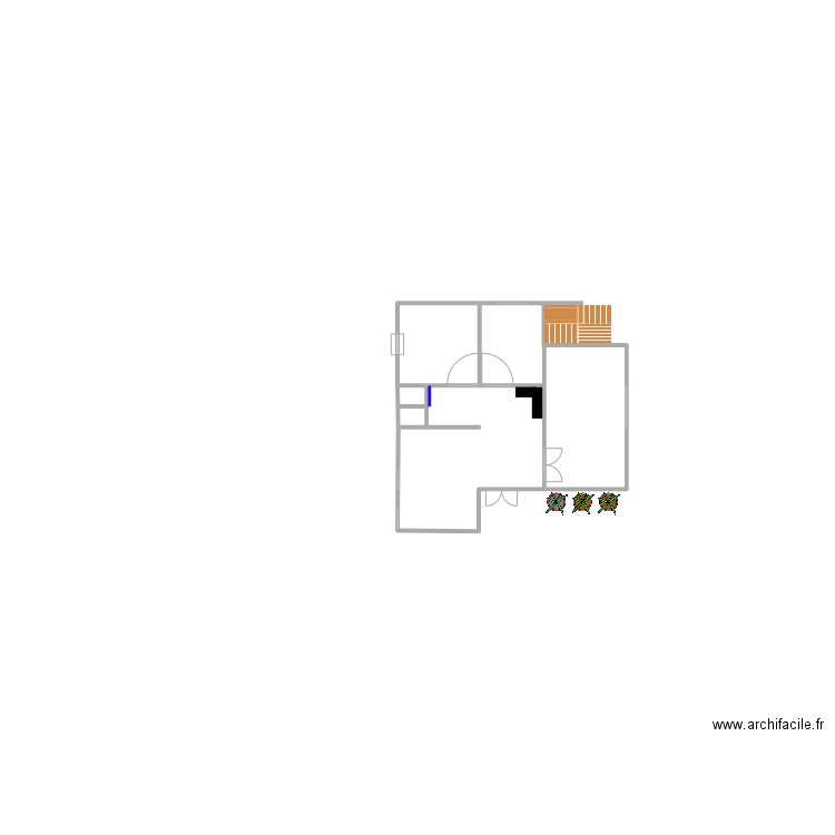 plan. Plan de 5 pièces et 1 m2