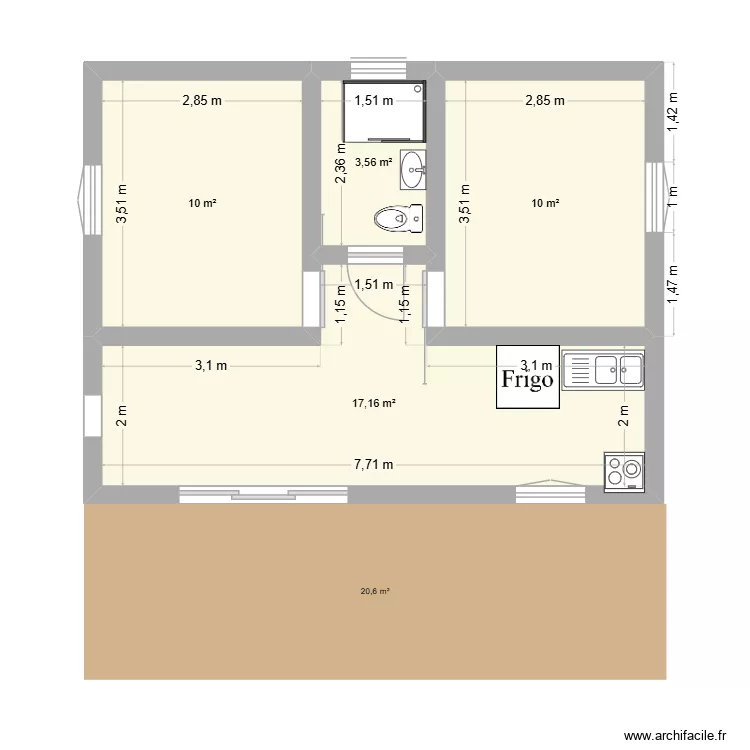 st pierre 1. Plan de 4 et 41 m² st pierre 1. Plan de 4 et 41 m²