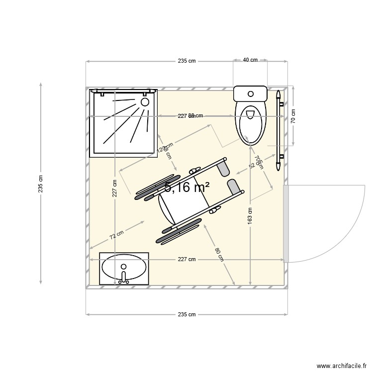 CAMPING BABARA . Plan de 1 pièce et 5 m2