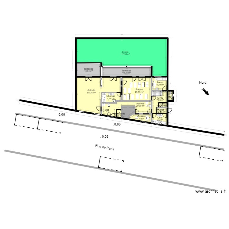 94B38P_projet 2 jordan CHRISTEL. Plan de 19 pièces et 332 m2