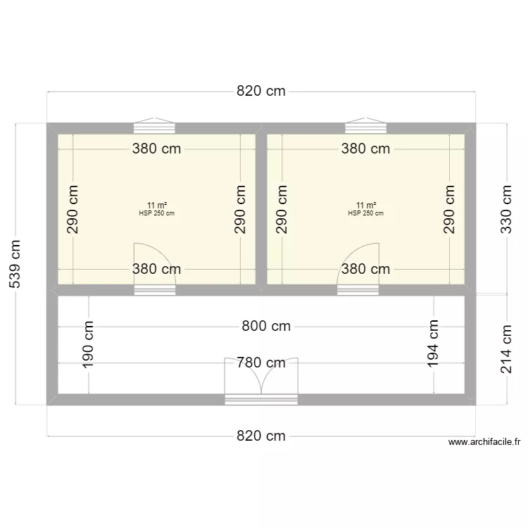 Logement gardien. Plan de 