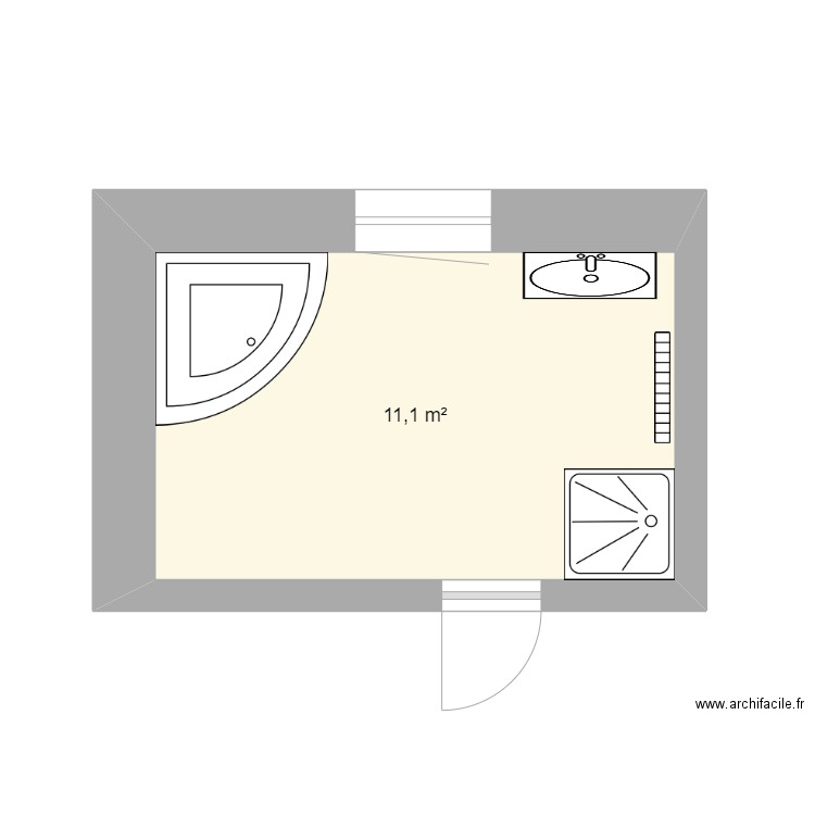 ESCURAT. Plan de 1 pièce et 11 m2