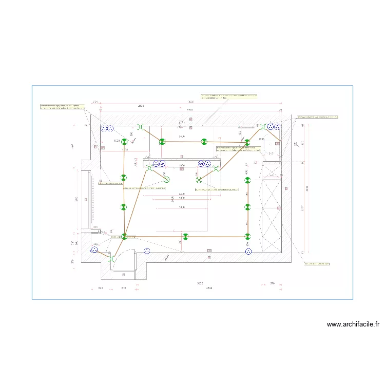 Chambre parentale. Plan de 