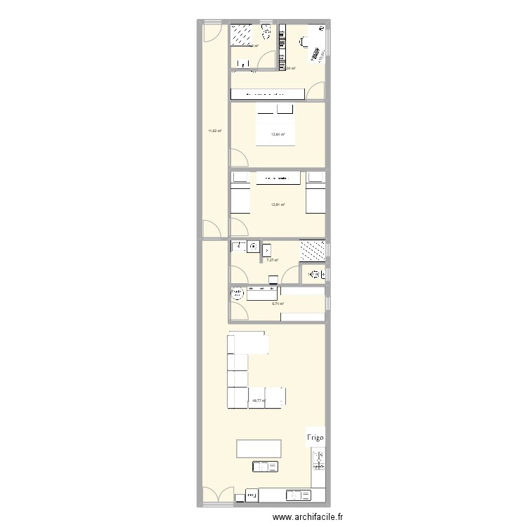 new maiz. Plan de 9 pièces et 116 m2