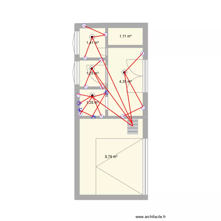 plan electrique avec cable. Plan de 6 et 18 m² plan electrique avec cable. Plan de 6 et 18 m²