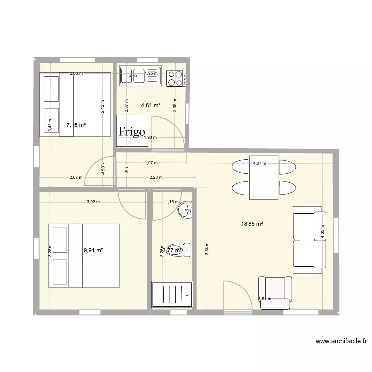 Piegeon 3&4_2. Plan de 5  et 44 m²
