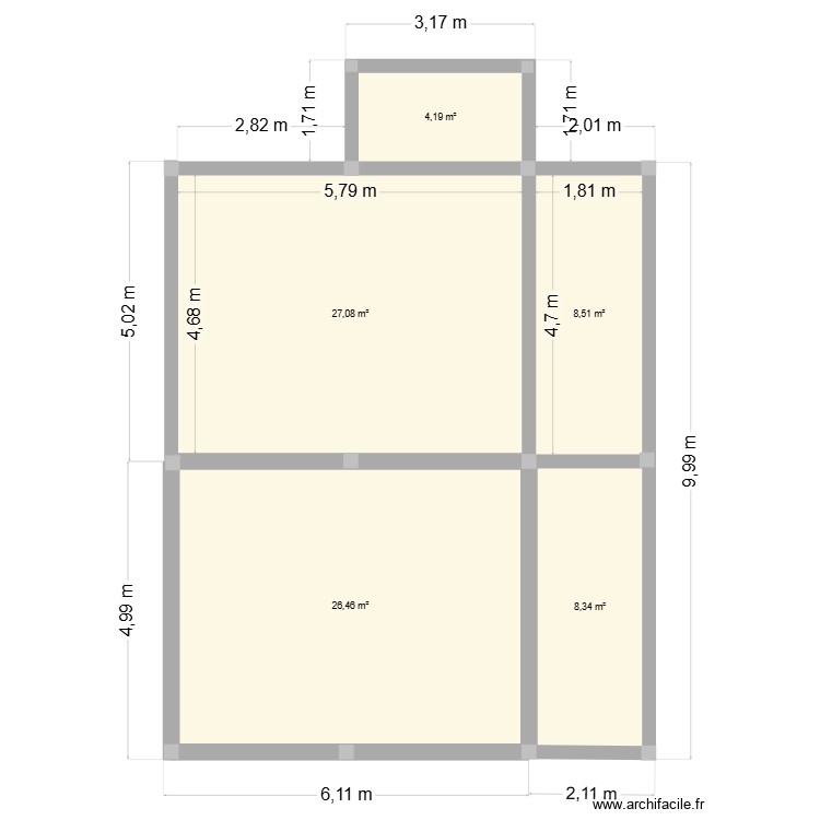 fondation extention 2. Plan de 0 pièce et 0 m2