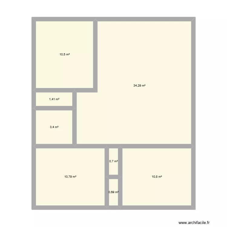terrain 2 - 3. Plan de 8  et 73 m²
