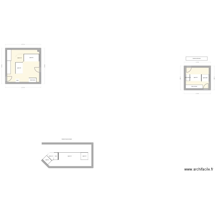 boucherie Rouen. Plan de 3 pièces et 41 m2