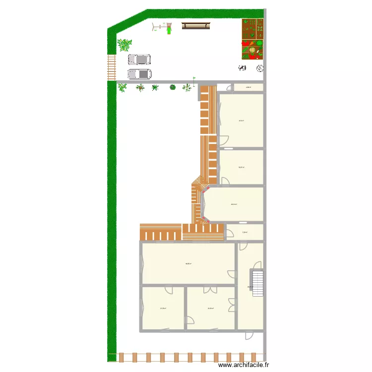 Casa william. Plan de 9  et 196 m²