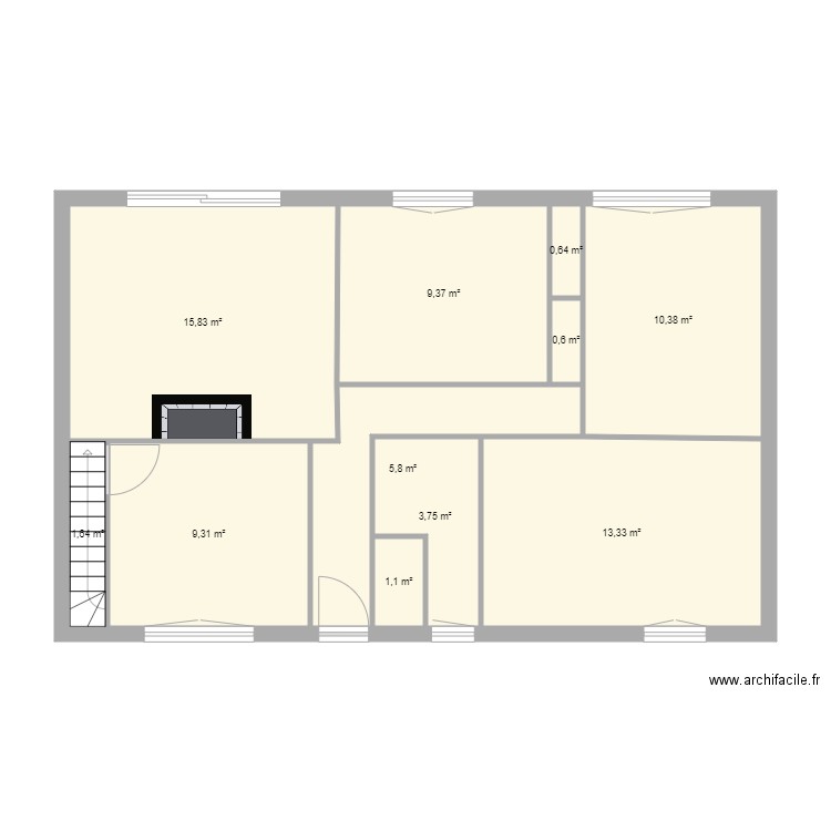 paulo et laurie. Plan de 11 pièces et 72 m2