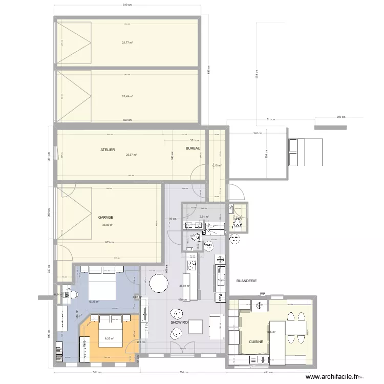 maison La Chapelle Chauss&eacute;e g&icirc;te. Plan de 