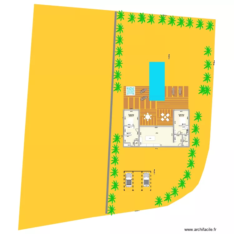 Gwada 2. Plan de 5 pièces et 114 m²