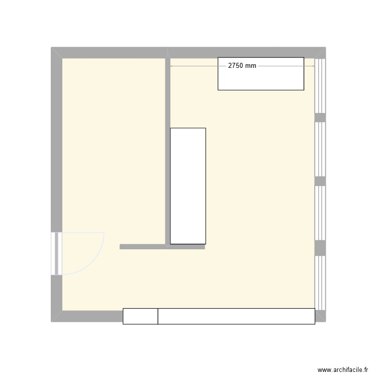 CAFETERIA CANEBIERE. Plan de 1 pièce et 23 m2