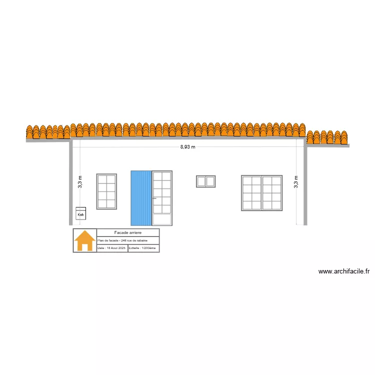 Facade arriere oleron. Plan de Facade arriere oleron. Plan de