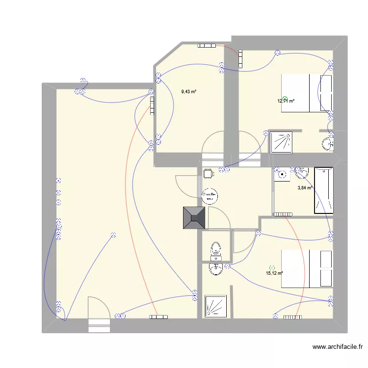Sandrine Prises. Plan de 7 et 86 m² Sandrine Prises. Plan de 7 et 86 m²