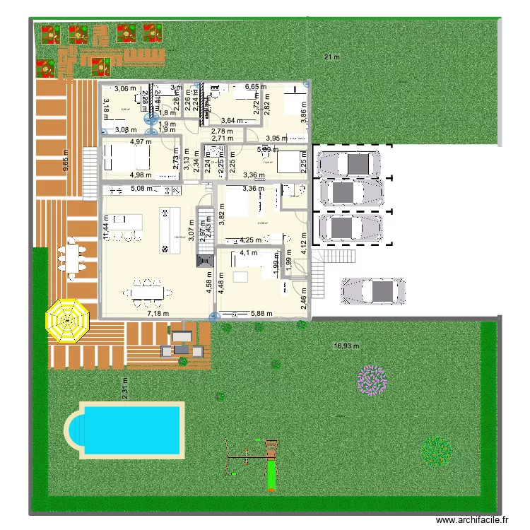 plan h&eacute;singue  version double porte d'entr&eacute;e Nord. Plan de 