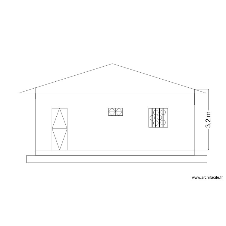 Fa&ccedil;ade Est. Plan de 0 pièce et 0 m2
