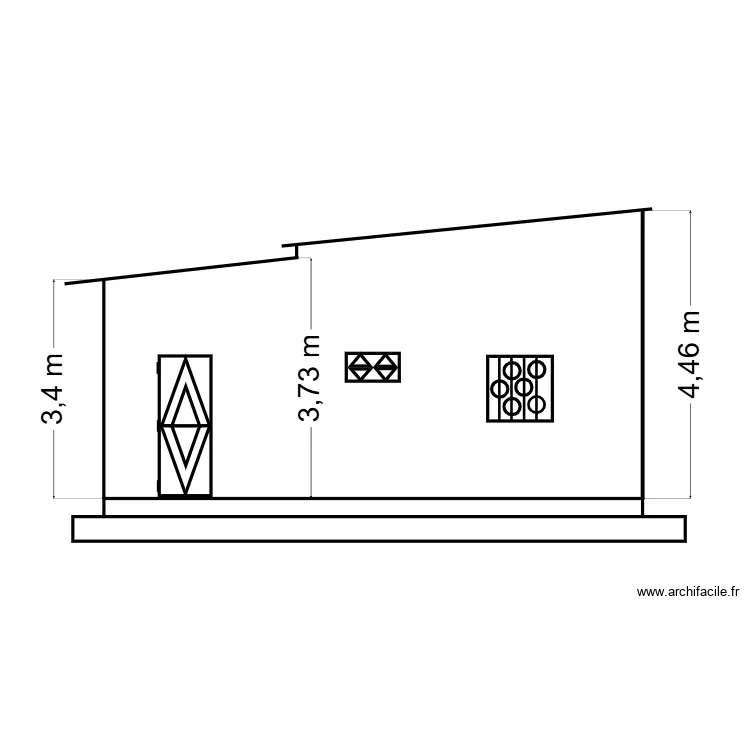 Fa&ccedil;ade Est. Plan de 