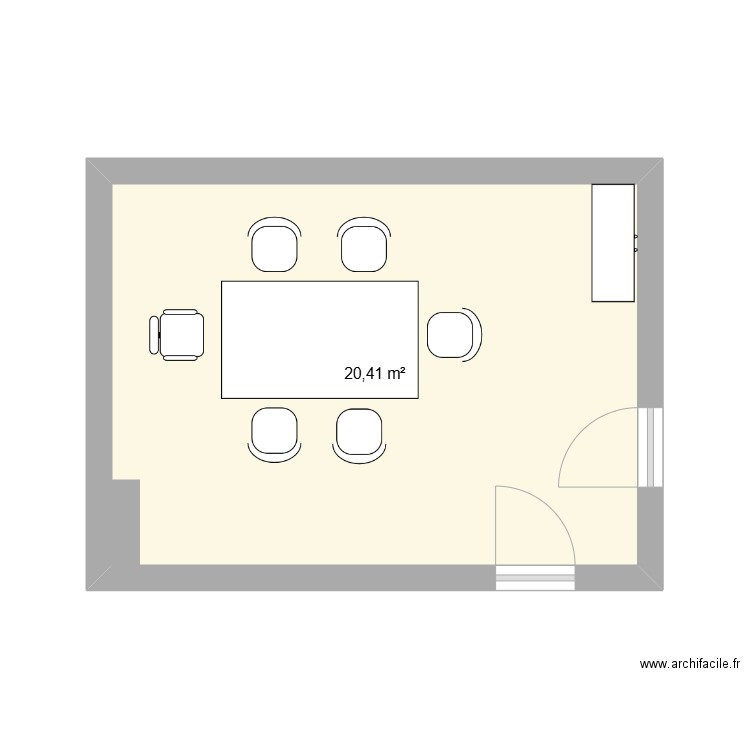 S104. Plan de 1 pièce et 20 m2
