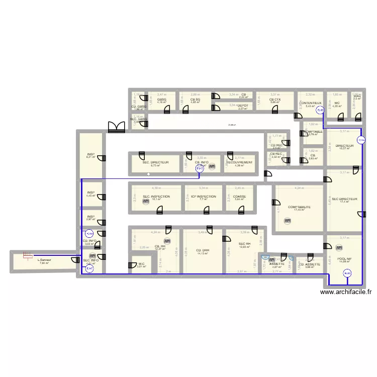 PLAN DUI-K. Plan de 37  et 250 m²