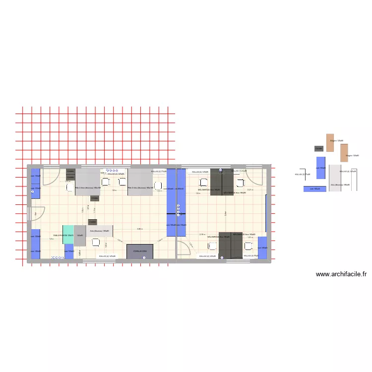VELAINE v06. Plan de 2  et 93 m²