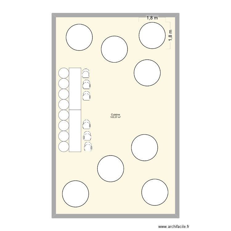 Mariage 1. Plan de 1 pièce et 105 m2